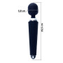 Вибромассажер Boss Series - Massager Power Wand USB Black 16 Function, BS2200037