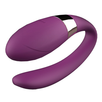 Вибромассажер для пар с пультом ДУ - Boss Series V-Vibe Purple USB 7 Function