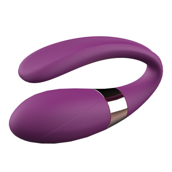 Вибромассажер для пар с пультом ДУ - Boss Series V-Vibe Purple USB 7 Function