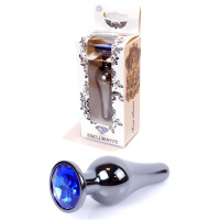 Анальна пробка Boss Series - Jewellery Dark Silver BUTT PLUG Blue, BS6400059