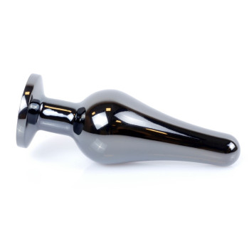 Анальна пробка Boss Series - Jewellery Dark Silver BUTT PLUG Blue, BS6400059