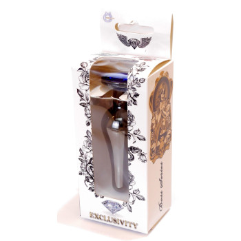 Анальна пробка Boss Series - Jewellery Dark Silver BUTT PLUG Blue, BS6400059
