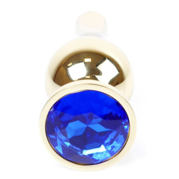 Анальна пробка Boss Series - Jewellery Gold BUTT PLUG Dark Blue, BS6400068
