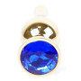 Анальна пробка Boss Series - Jewellery Gold BUTT PLUG Dark Blue, BS6400068