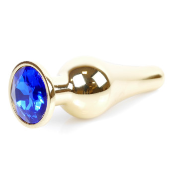 Анальна пробка Boss Series - Jewellery Gold BUTT PLUG Dark Blue, BS6400068
