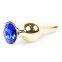 Анальна пробка Boss Series - Jewellery Gold BUTT PLUG Dark Blue, BS6400068