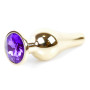 Анальна пробка Boss Series - Jewellery Gold BUTT PLUG Purple, BS6400070