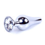 Анальний затор Boss Series - Jewellery Silver BUTT PLUG Clear, BS6400075