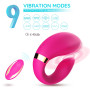 Вибромассажер для пар Boss Series с пультом ДУ - Couple Vibrator Pink USB 9 Function, BS5200030