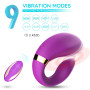 Вібромасажер для пар Boss Series з пультом дистанційного керування - Couple Vibrator Purple USB 9 Function, BS5200030-1