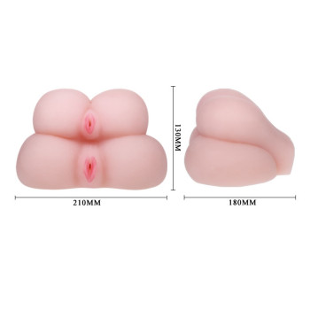 Мега мастурбатор з подвійною вібрацією та звуковим супроводом BAILI - Two Passion Lady Vagina And Ass Vibrating