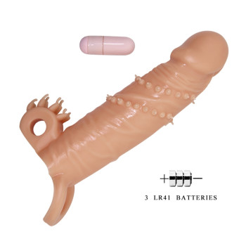 Подовжуюча насадка з вібростимуляцією ( на 4 см ) PRETTY LOVE - PENIS SLEEVE Connor, BI-026245