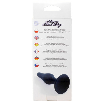 Анальный плаг Silicone Plug Black - Medium, BS6400092