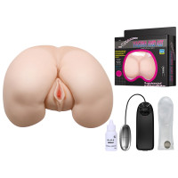 Мастурбатор вагіну та анус з вібрацією BAILE - VAGINA AND ASS, Heating function Vibration, BM-009023