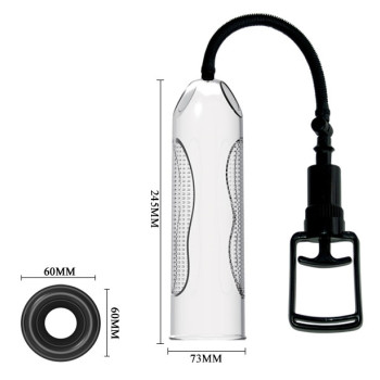 Вакуумная помпа для увеличения пениса с вибростимуляцией BAILE - Penis Enlargement System 9,8'' Vibration, BM-010066B