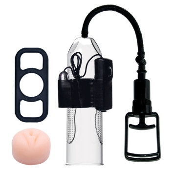 Вакуумная помпа для увеличения пениса с вибростимуляцией BAILE - Penis Enlargement System 9,8'' Vibration, BM-010066C