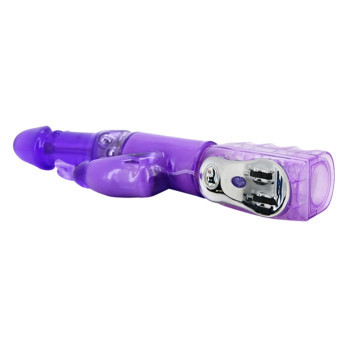 Вибратор с стимулятором клитора и функцией ротации BAILE - TRAVEL PARTNER Purple, BW-020236R