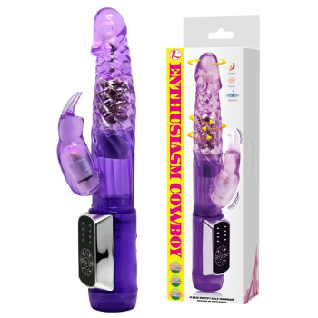 Вібратор із стимулятором клітора та функцією ротації BAILE - ENTHUSTASM COWBOY, 4 rotation functions 12 vibration functions, BW-037302