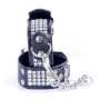 Наручники зі штучної шкіри з кристалами Fetish Boss Series - Handcuffs with cristals Silver, BS3300094
