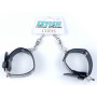 Наручники зі штучної шкіри з кристалами Fetish Boss Series - Handcuffs with cristals Silver, BS3300094