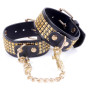 Наручники зі штучної шкіри із кристалами Fetish Boss Series - Handcuffs with cristals Gold, BS3300095