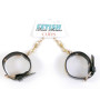 Наручники зі штучної шкіри із кристалами Fetish Boss Series - Handcuffs with cristals Gold, BS3300095