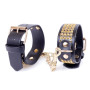 Наручники зі штучної шкіри із кристалами Fetish Boss Series - Handcuffs with cristals Gold, BS3300095