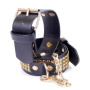 Наручники зі штучної шкіри із кристалами Fetish Boss Series - Handcuffs with cristals Gold, BS3300095