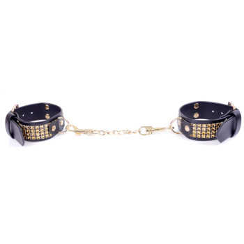 Наручники зі штучної шкіри із кристалами Fetish Boss Series - Handcuffs with cristals Gold, BS3300095