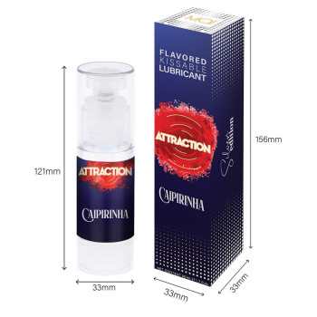 Оральний лубрикант на водній основі з ароматом кайпіріння Mai - Attraction Flavored Kissable Lubrikant Caipirinha, 50 ml