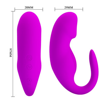 Вібратор для пар Pretty Love - 12 vibration functions, бездротовий контроль, BI-014482W