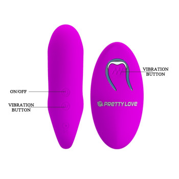 Вібратор для пар Pretty Love - 12 vibration functions, бездротовий контроль, BI-014482W