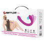 Двусторонний вибратор с вакуумной клиторальной стимуляцией Pretty Love - Alex, BI-040126