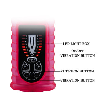 Вибратор с стимулятором клитора и функцией ротации BAILE - Pleasurizer Legend toyz, 8 vibration functions 8 rotation functions, BW-043005