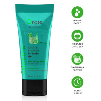 Оральний лубрикант Orgie Cocktail Flavored Intimate Gel - Caipirinha, 50 ml
