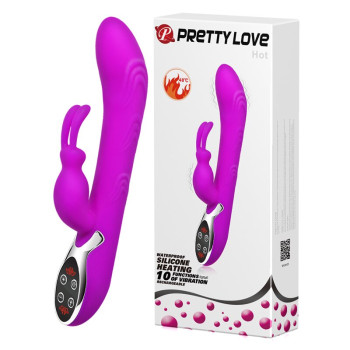 Вібратор з кліторальним стимулятором та функцією нагріву Pretty Love - HOT, BI-014109-1