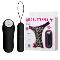 Вібростимулятор клітора з пультом д/в та стрінгами Wild Butterfly BW-012009