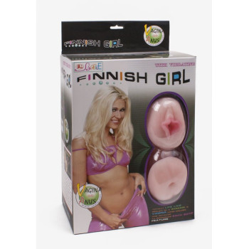 Надувна лялька Finish Girl із вставкою з кібершкіри та вібростимуляцією