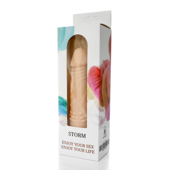 Вибратор BOSS Cyberskin - STORM, ( 12 режимов вибрации, длина 18,5 см, диаметр 4,5 см ) BS4400003