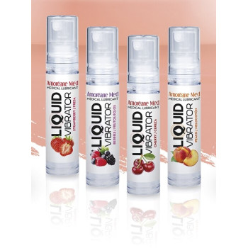 Стимулюючий лубрикант від Amoreane Med: Liquid vibrator - Peach (рідкий вібратор), 10 ml