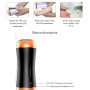 Мастурбатор с двумя входами и вибростимуляцией BOSS Vibrating Masturbation Cup USB 10 function + Interactive Function, BS6300030