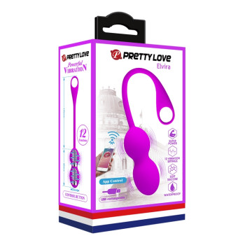 Вагинальные шарики с вибрацией и управлением с смартфона Pretty Love Elvira, BI-210212HP