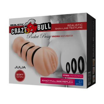 Мастурбатор-вагіна Crazy Bull - JULIA Pocket Pussy vagina, BM-009152H