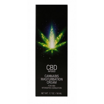 Стимулюючий крем для чоловіків Shots - CBD Cannabis Masturbation Cream For Him, 50 ml