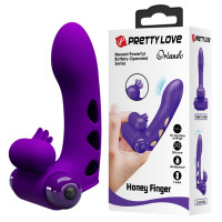 Клиторальный стимулятор на палец Pretty Love - Orlando Finger Violet, BI-014836-1