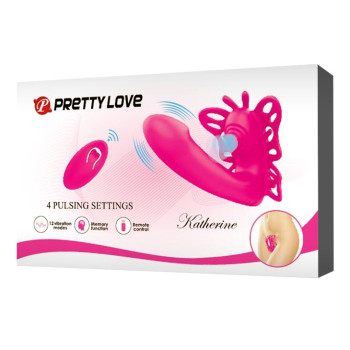 Мультифункціональний вібростимулятор на пульті керування Pretty Love Katherine Magenta