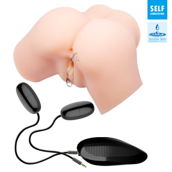 Мастурбатор із подвійною вібрацією та двома входами Crazy Bull - Samantha Dual Vagina and Anal, BM-00900T71ZK