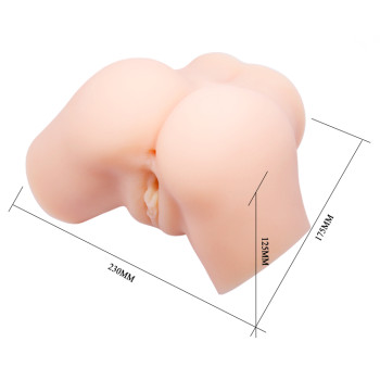 Мастурбатор із подвійною вібрацією та двома входами Crazy Bull - Samantha Dual Vagina and Anal, BM-00900T71ZK
