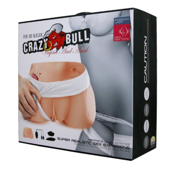 Мастурбатор вагіну та анус з подвійною вібрацією CRAZY BULL Vagina and Anal, BM-009039Z-1