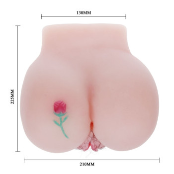 Мастурбатор з подвійною вібрацією та двома входами BAILE Princess Vagina and Anal, BM-009107